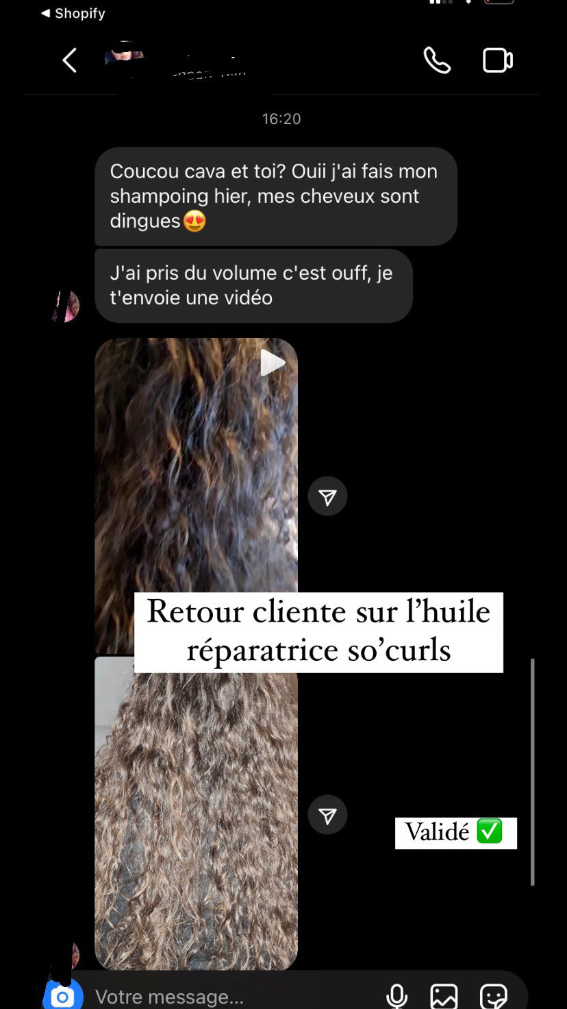 Huile Réparatrice boucles